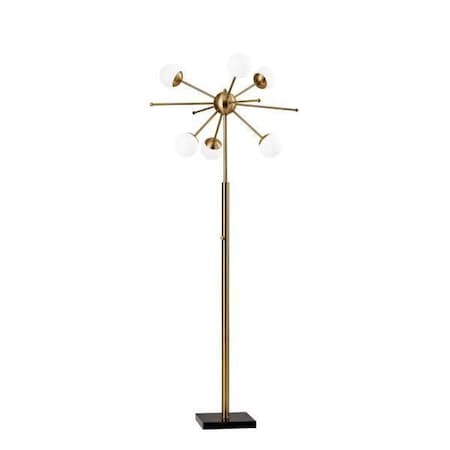 Homeroots Brass Metal LED Floor Lamp27 x 27 x 63.5 in. 372722